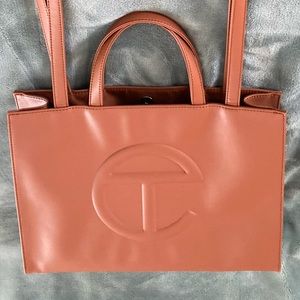 Medium Telfar bag with short handle and long straps
